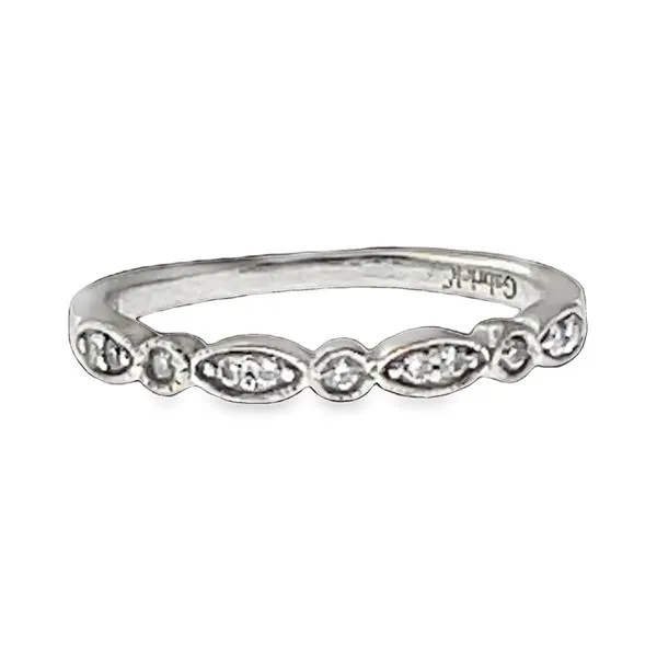 Elegant White Gold Band Ring with Round Cut Diamonds Graham Jewelers Wayzata, MN