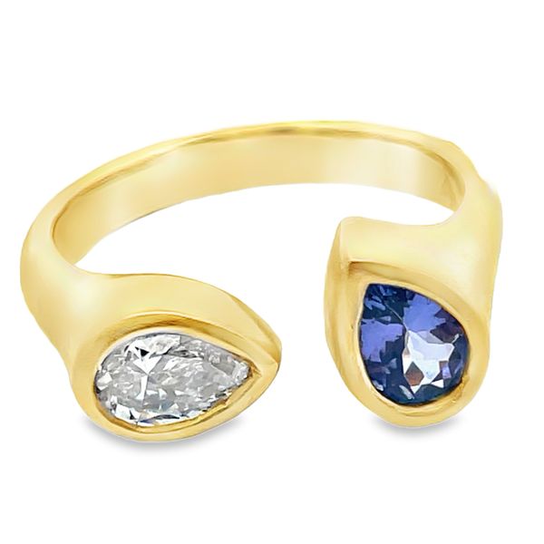 Made by Graham 18kw .51ct PS diamond .60ct PS tanzanite toi et moi ring Image 2 Graham Jewelers Wayzata, MN