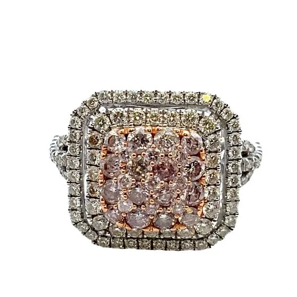 18kTT Cognac and white diamonds Square Signat ring Graham Jewelers Wayzata, MN