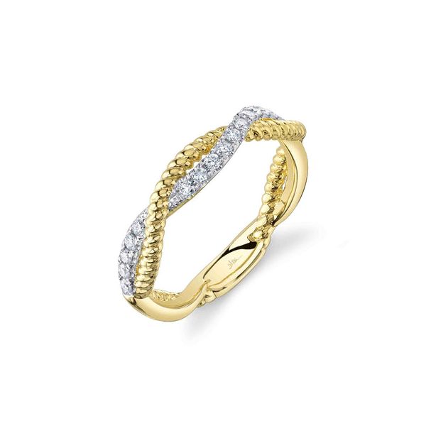Kate Yellow Gold and 0.22 Carat Diamond Twisted Ring Graham Jewelers Wayzata, MN