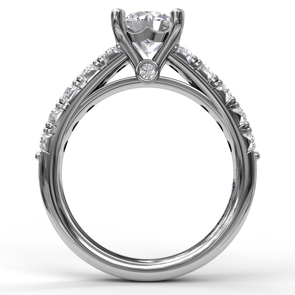 Handset French Pave Diamond Engagement Ring Image 2 Graham Jewelers Wayzata, MN