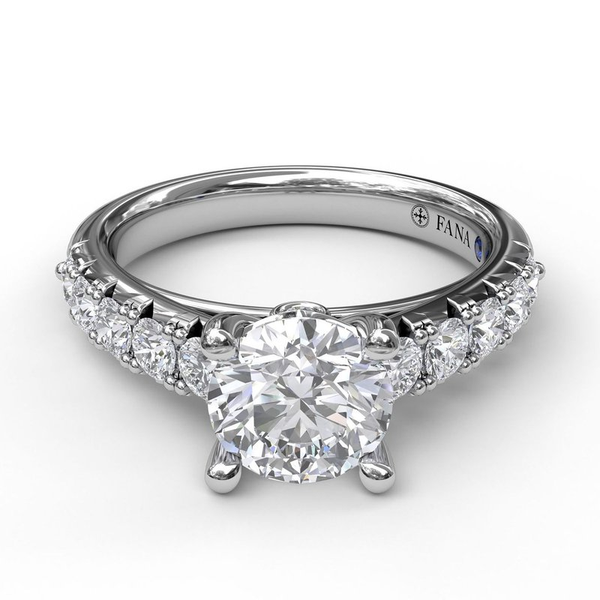 Handset French Pave Diamond Engagement Ring Image 3 Graham Jewelers Wayzata, MN