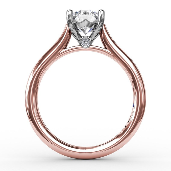 Classic Round Diamond Solitaire Engagement Ring With Cathedral Setting Image 2 Graham Jewelers Wayzata, MN
