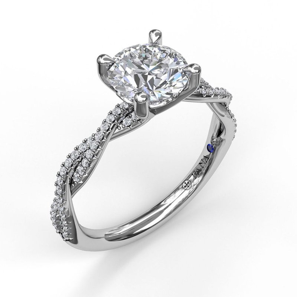 Petite Diamond Twist Engagement Ring Graham Jewelers Wayzata, MN