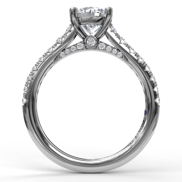 Basket & Side Set White Gold Engagement Rings Image 2 Graham Jewelers Wayzata, MN
