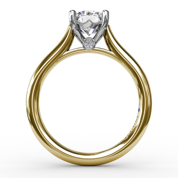Cathedral Setting Diamond Solitare Engagement Ring Image 2 Graham Jewelers Wayzata, MN