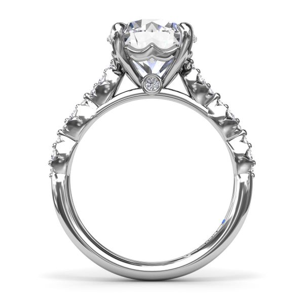 Petite Pave Diamond Engagement Ring Image 2 Graham Jewelers Wayzata, MN