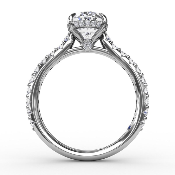 Oval Pavé Hidden Halo Diamond Engagement Ring Image 2 Graham Jewelers Wayzata, MN