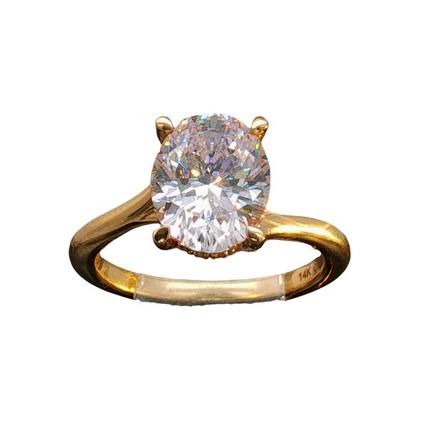 Milgrain Basket Set Oval Semi-mount Twist Engagment Ring Image 2 Graham Jewelers Wayzata, MN