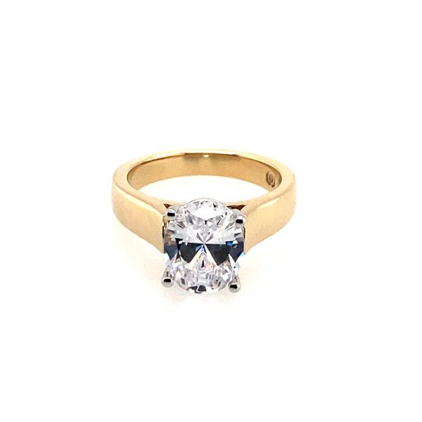 Wide Comfort-Fit Oval Engagement Ring Image 4 Graham Jewelers Wayzata, MN