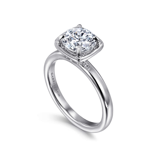 Deedie White Gold Bezel Prong Engagement Ring Image 2 Graham Jewelers Wayzata, MN