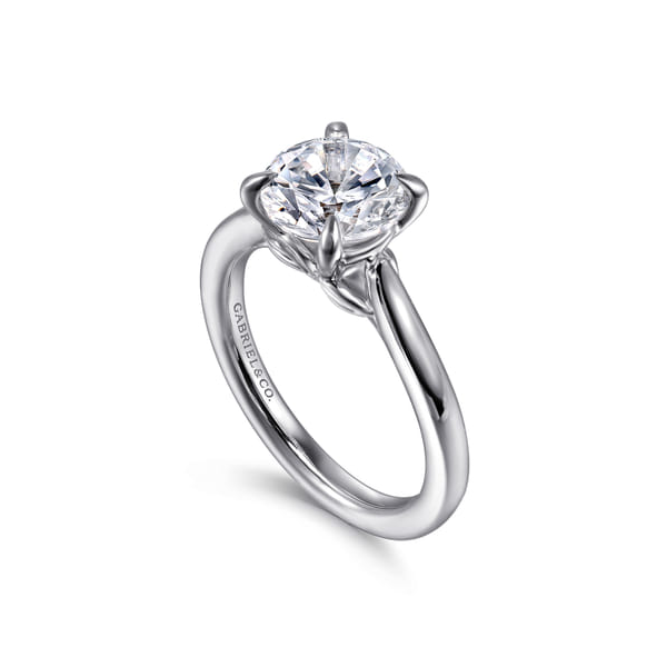 Nelia White Gold Lotus Engagement Ring Image 2 Graham Jewelers Wayzata, MN