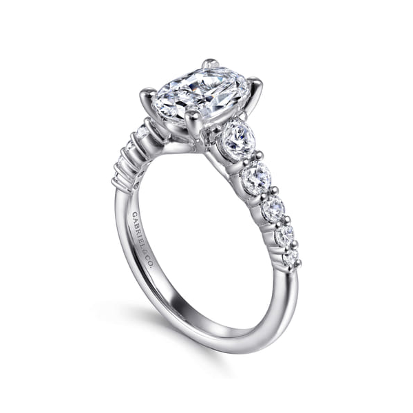 Reed White Gold Oval Diamond Engagement Ring Image 2 Graham Jewelers Wayzata, MN