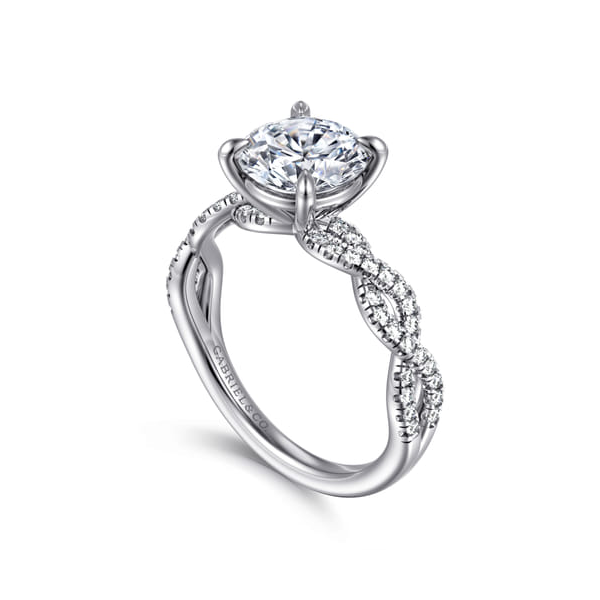Josefina White Gold Twisted Diamond Engagement Ring Image 2 Graham Jewelers Wayzata, MN