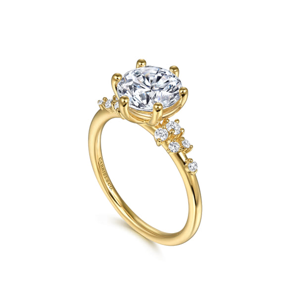 Reena Yellow Gold Six Prong Diamond Engagement Ring Image 2 Graham Jewelers Wayzata, MN