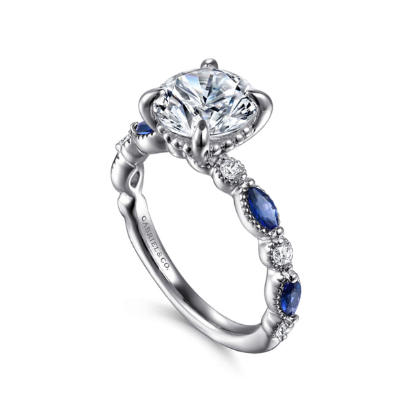 Cindie Sapphire & Diamond Engagment Ring Image 2 Graham Jewelers Wayzata, MN