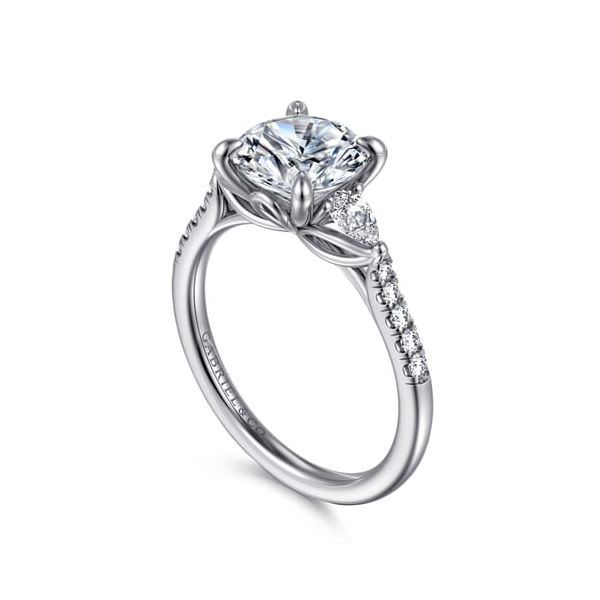 Monty Lotus White Gold Engagement Ring Image 3 Graham Jewelers Wayzata, MN