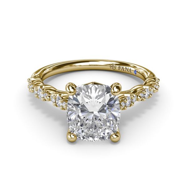 Petite Pave Diamond Engagement Ring Image 2 Graham Jewelers Wayzata, MN