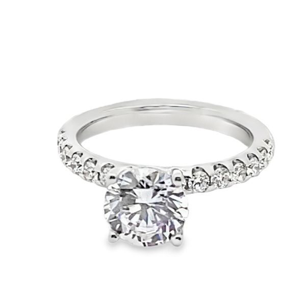 Joshua J 18 Karat White Gold Diamond Semi-Mount Ring Graham Jewelers Wayzata, MN