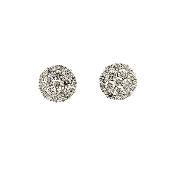 Diamond Cluster Stud Earrings Graham Jewelers Wayzata, MN