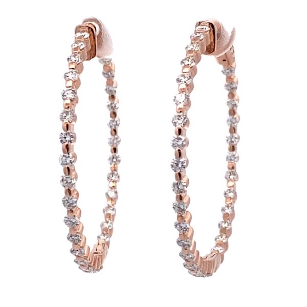 14kr 2.05ctw dia in/out hoop earrings GH I1 Graham Jewelers Wayzata, MN