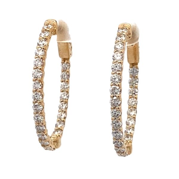 14ky 2.26ctw diamond in/out oval hoop earrings GH SI2-I1 Graham Jewelers Wayzata, MN
