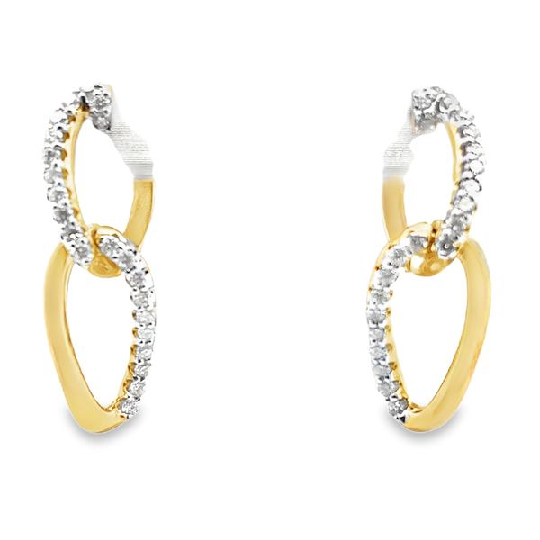 I.Reiss 14ky .74ctw dia link earrings Image 2 Graham Jewelers Wayzata, MN