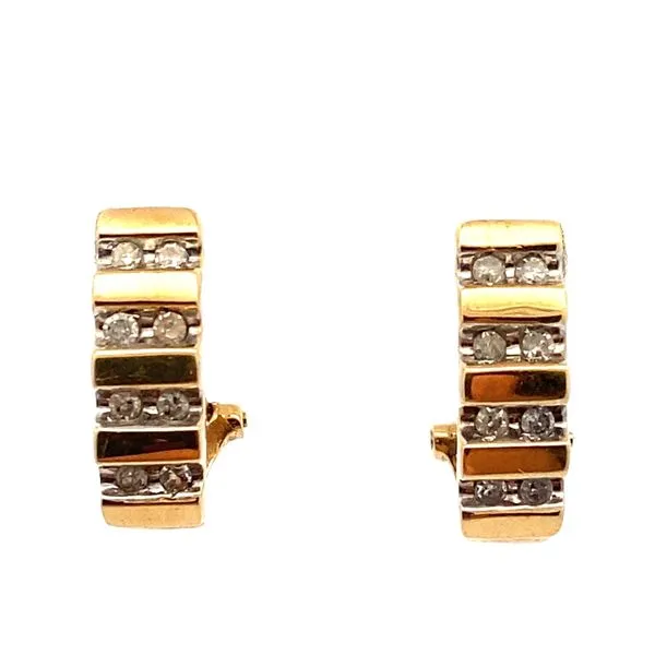 14ky diamonds 1/2 hoops earrings Graham Jewelers Wayzata, MN