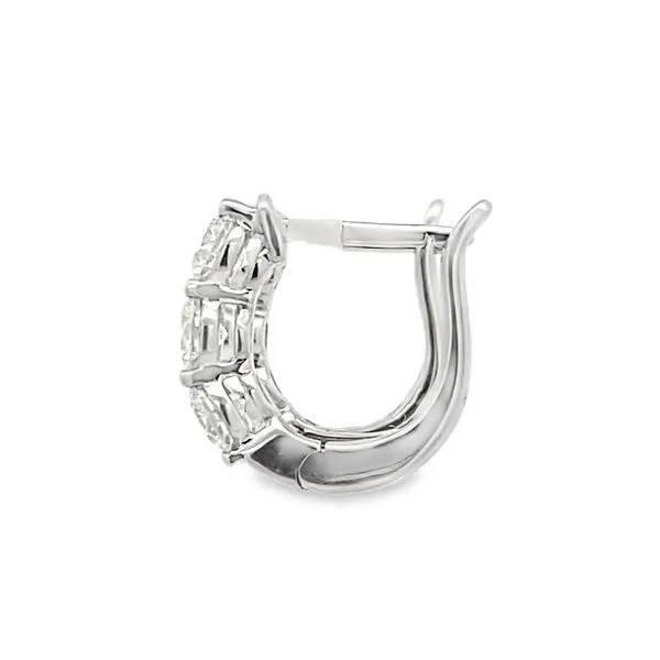 18kw 1.50ctw dia huggie earring Image 2 Graham Jewelers Wayzata, MN
