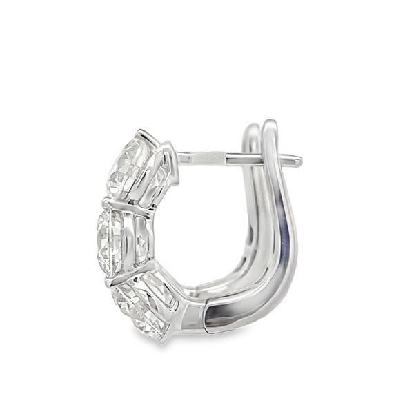 18kw 4.30ctw dia huggie earring Image 2 Graham Jewelers Wayzata, MN