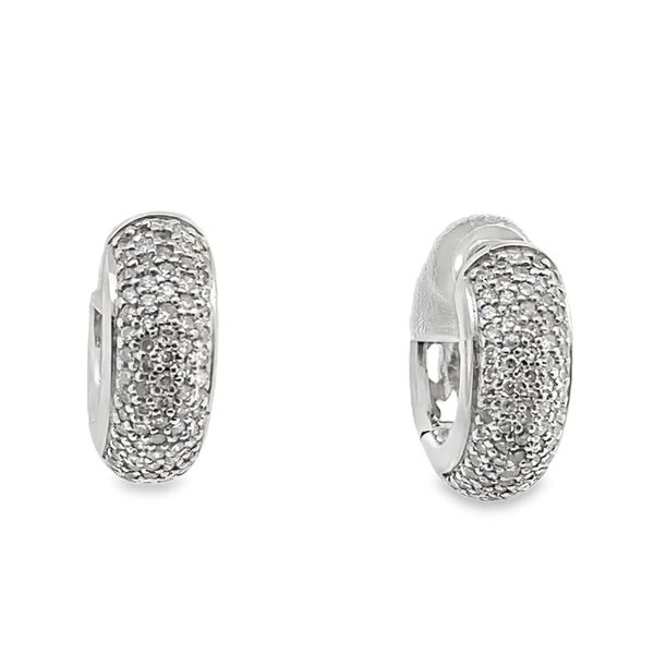 ESTATE 14kw diamond small huggies Graham Jewelers Wayzata, MN