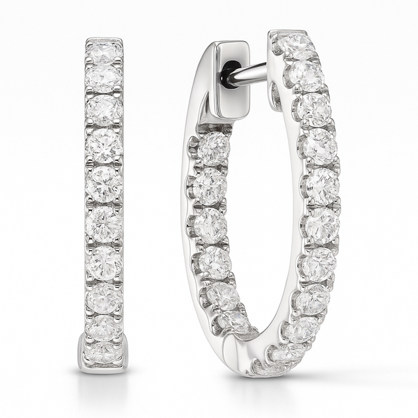 Diamond Inside-Out Hoop Earrings Graham Jewelers Wayzata, MN