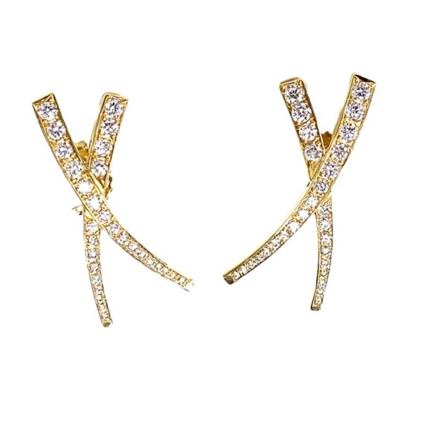 Yellow Gold Diamond Kiss Stud Earrings Graham Jewelers Wayzata, MN