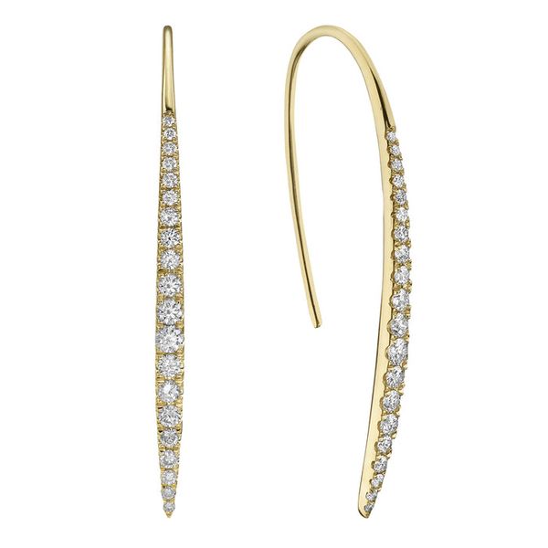 Diamond Curved Drop Earrings Graham Jewelers Wayzata, MN