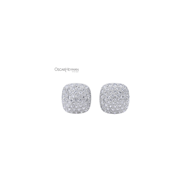 Oscar Heyman Platinum 5.77Cttw Diamond Button Earrings Graham Jewelers Wayzata, MN