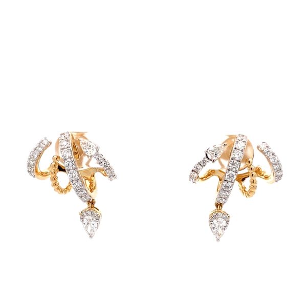 18 Karat Yellow Gold and Diamond Drop Earrings Image 2 Graham Jewelers Wayzata, MN