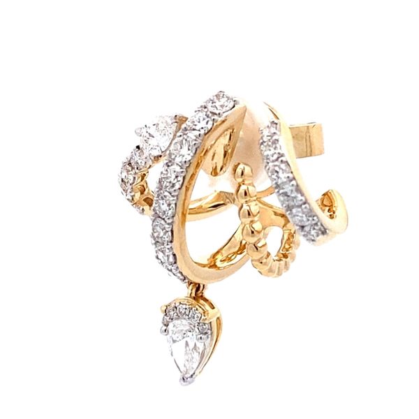 18 Karat Yellow Gold and Diamond Drop Earrings Image 3 Graham Jewelers Wayzata, MN