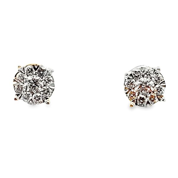 ESTATE 14kw .52ctw dia Halo studs Graham Jewelers Wayzata, MN