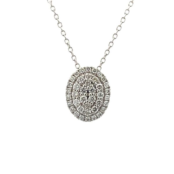 14k white gold .25ctw diamond oval cluster 18 inch Graham Jewelers Wayzata, MN