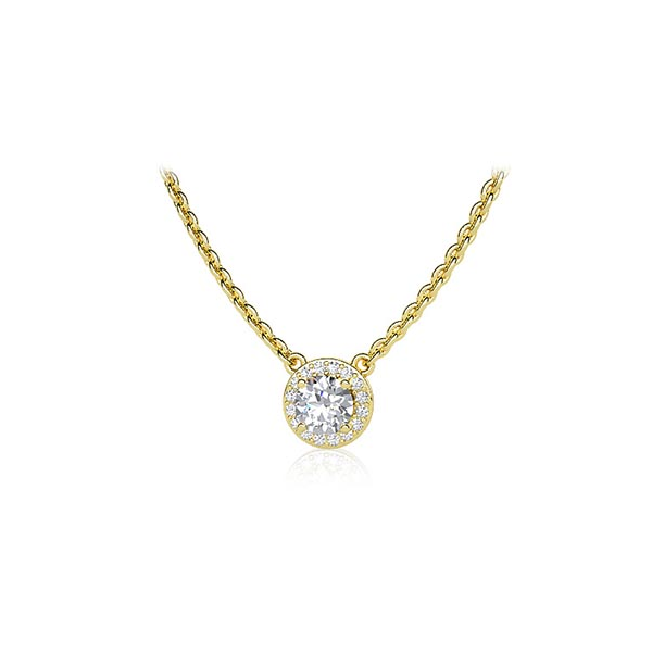 14ky .58ct diamond halo pendant 18 inch Graham Jewelers Wayzata, MN