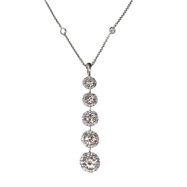 Eighteen Karat White Gold and Diamond Pendant Necklace Graham Jewelers Wayzata, MN