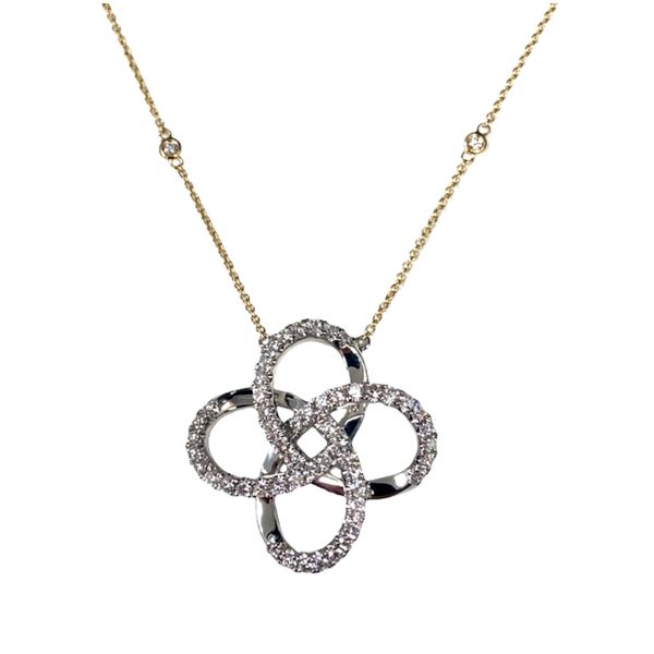 Diamond Interlocking Loop Pendant Necklace in White Gold Graham Jewelers Wayzata, MN