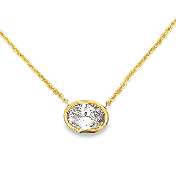 Made By Graham 14ky 1.42ct OV L VS2  Pendant Necklace 18