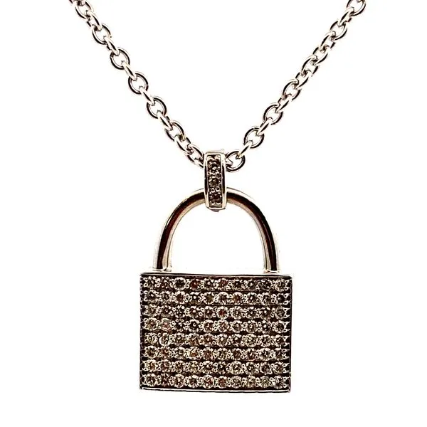 14kw Diamond Master Lock pendant chain necklace Graham Jewelers Wayzata, MN