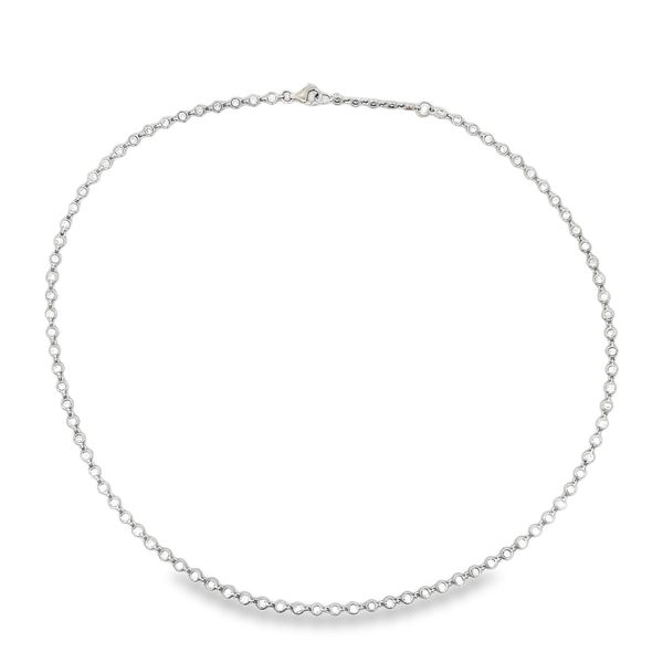 Joshua J 14kw  2.32ctw H/I SI1 bezel set dia necklace Graham Jewelers Wayzata, MN