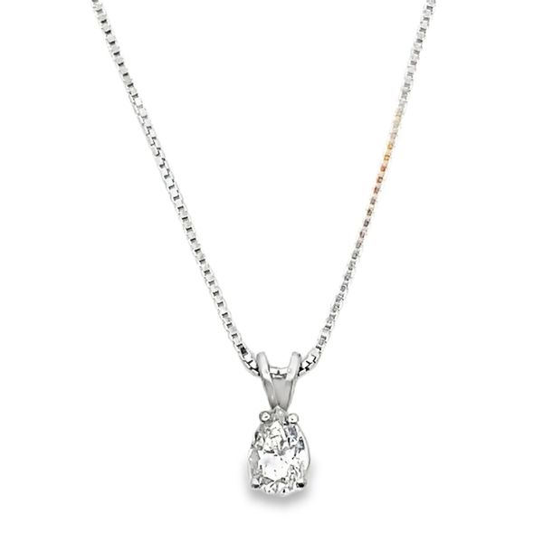ESTATE 14kw .60ct aprox Pear Shaped Diamond pendant necklace Graham Jewelers Wayzata, MN