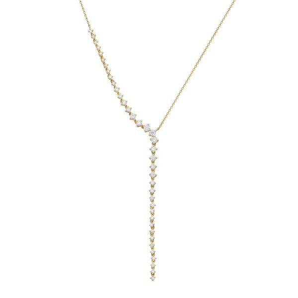 Yellow Gold and Diamond Lariat Necklace Graham Jewelers Wayzata, MN