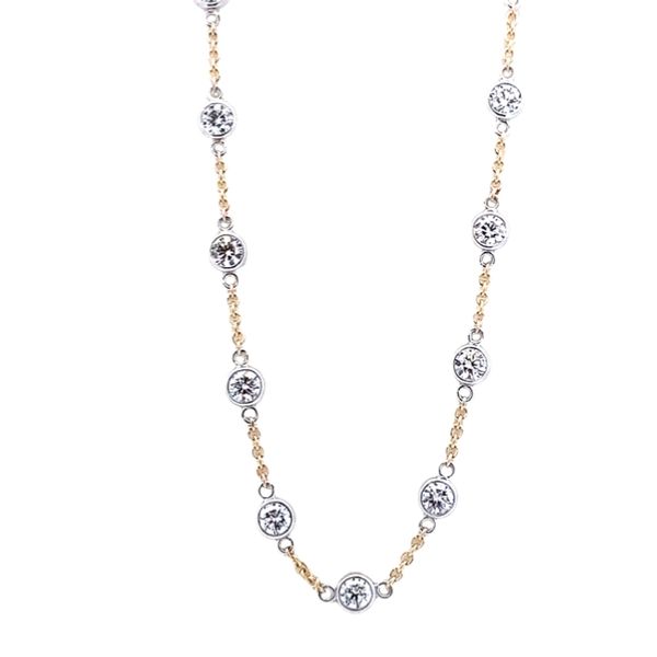 14 Karat Two Tone 2.0 Carat Diamond By The Yard Necklace Graham Jewelers Wayzata, MN
