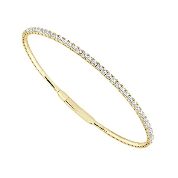 Flexible collection 1.00ctw dimaond 14k yellow gold bangle bracelet Graham Jewelers Wayzata, MN