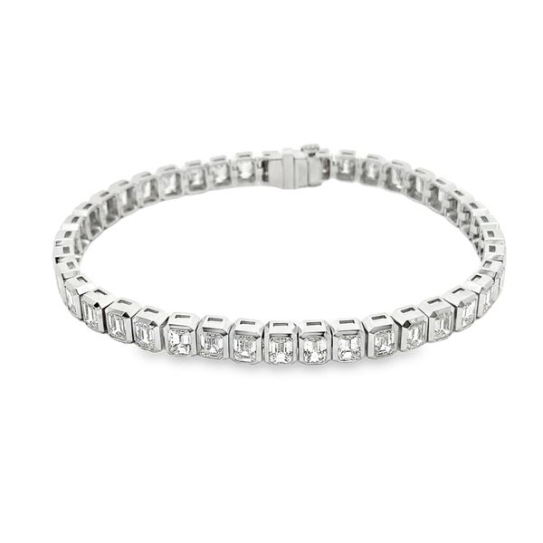 Joshua J Emerald-Cut Diamond Tennis Bracelet in White Gold Graham Jewelers Wayzata, MN